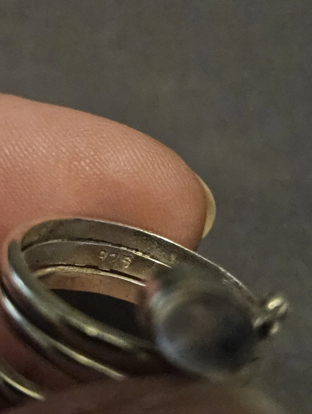 925 Sterling Silver Rainbow Moonstone Bypass Wrap Ring Multi Band Size 7 Boho